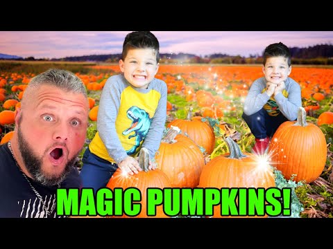 GROWING MAGIC PUMPKINS in CALEB's PUMPKIN PATCH!