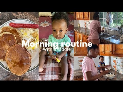 Realistic morning routine with my 14 months old son/ breakfast| self care| cleaning ￼