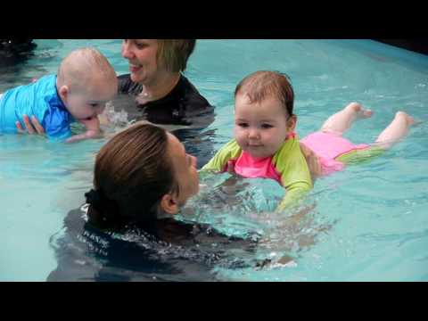 Clara learns to swim