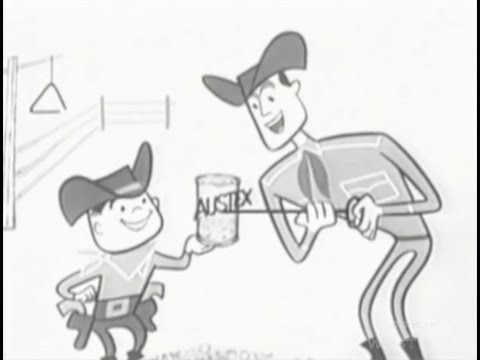 Austex Beef Stew Live Action and Cartoon 1950s or 1960s retro TV commercial