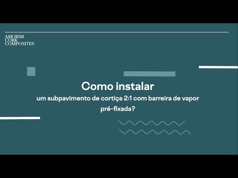 Como instalar um subpavimento de cortiça 2:1 com barreira de vapor pré-fixada?