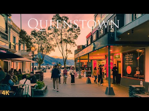 Queenstown Night Walk Feb 2024 4K | Central Queenstown Summer Nightlife | New Zealand Walking Tour