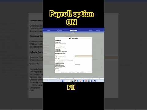 Payroll option ON #tallyprime #payroll