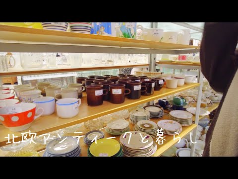 Shopping at a Scandinavian flea market【vlog】Kimchi hotpot. Roll cake.