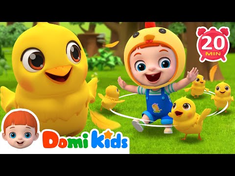 Five Little Chicks | Numbers Song | Domi Kids Nursery Rhymes & Kids Songs