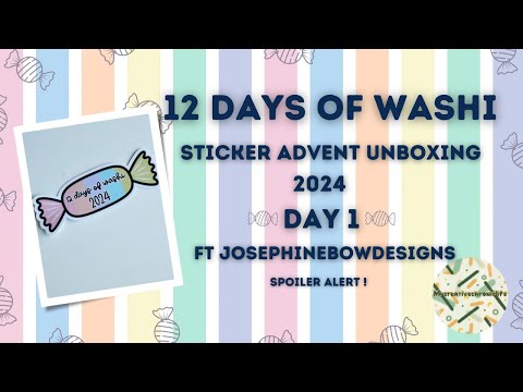 Advent Washi tape Unboxing Day 1-ft Josephinebowdesigns 2024