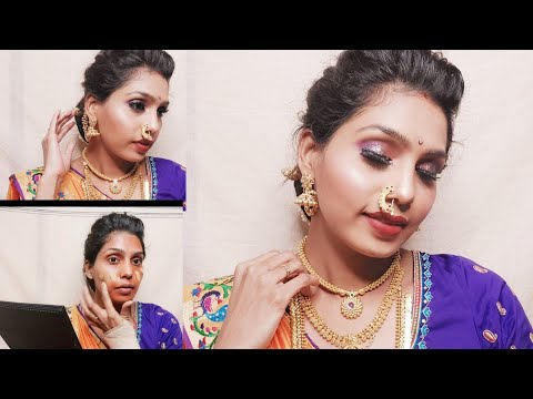 मराठी मेकअप लूक/ सुंदर bridal किंवा special occasion look .