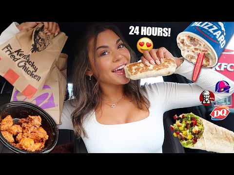 I Only Ate NEW FAST FOOD ITEMS I've NEVER TRIED BEFORE For 24 HOURS!