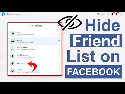 How to hide facebook friend list