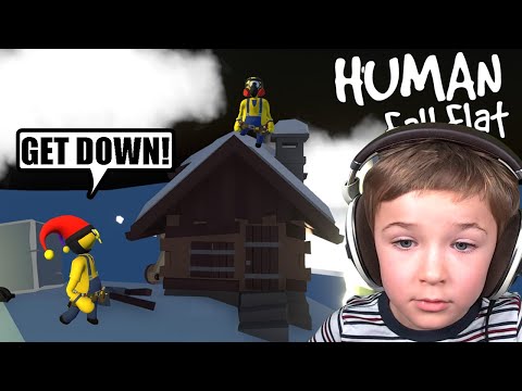 MINIONS EXPLORING TINY HOUSE ON A HILL in Human Fall Flat!