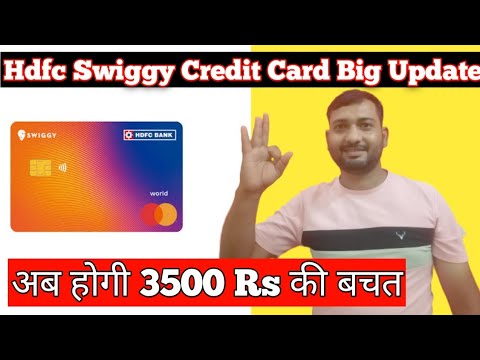 Hdfc Swiggy Credit Card Very Good Update | 10% cashback on food order |