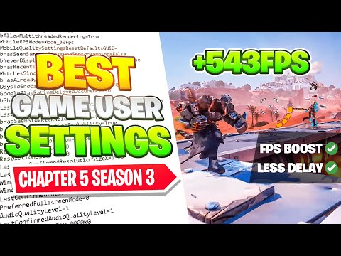 The BEST Game User Settings in Fortnite Chapter 5 SEASON 3! ✅ (High FPS & Fix STUTTER)