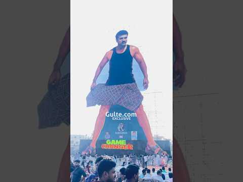 #RamCharan’s Massive 256-Foot #GameChanger Cut-Out in Vijayawada | Gulte