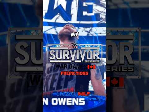 My survivor series war games predictions! #shorts #wwe