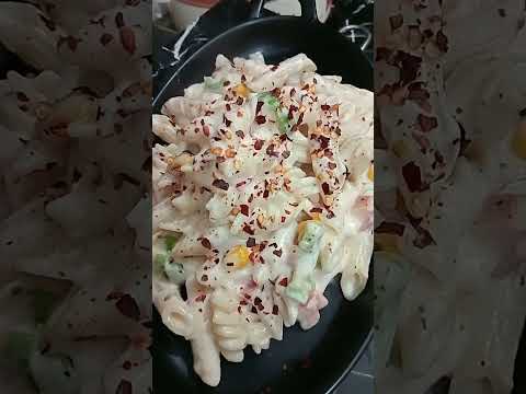 white sauce pasta #food #viral #viwes full recipe channel par#shortfilm #viral