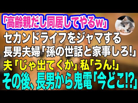 「高齢親だし同居してやるｗ」セカンドライフを邪魔する長男夫婦「孫の世話と家事よろしく！文句があるなら出てけｗ」夫「じゃあ…出てくか」私「うん！」→1週間後w【スカッとする話】