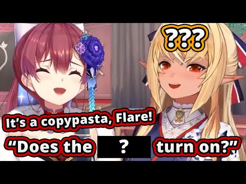 Flare hears a copypasta for the first time [Shiranui Flare/不知火フレア || Houshou Marine/宝鐘マリン]