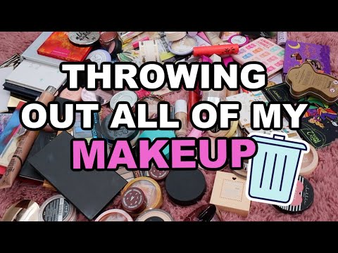 DECLUTTERING SO MUCH MAKEUP!! || Cleaning out my makeup collection 2023