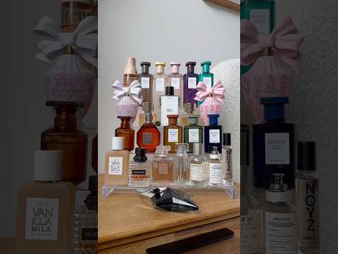 My cute little perfume collection just keeps growing ✨ #perfume #perfumes #perfumecollection me