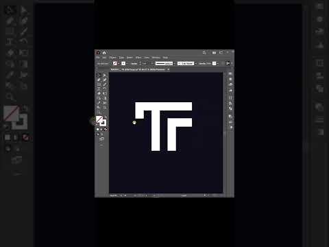 Adobe Illustrator - Design T+R Letter Logo using Grid