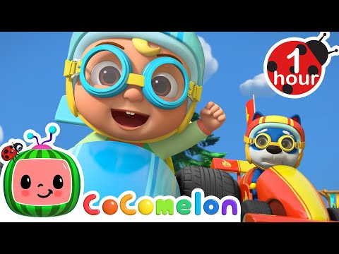 JJ vs Wally: Go Kart Racing + MORE CoComelon JJ's Animal Time Kids Songs | Animal Songs for Babies