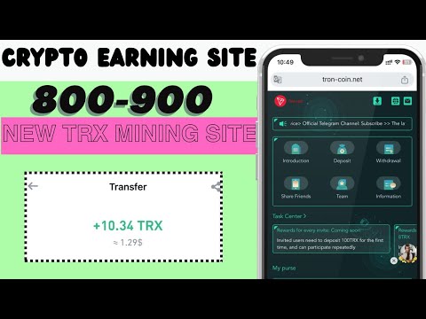 trx best mining apps / tron crypto site 2024 /  free earning site 2024