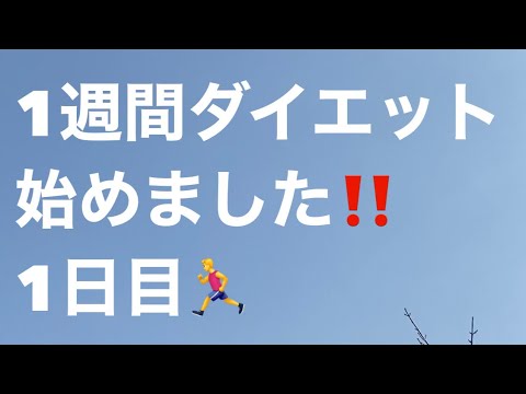 1週間ダイエット🏃‍♂️1日目☘️