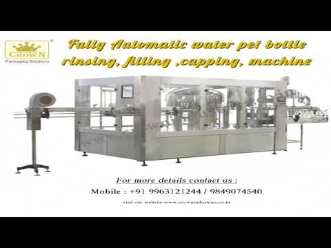 Fully Automatic PET Bottle Rinsing, Filling and Capping Machine