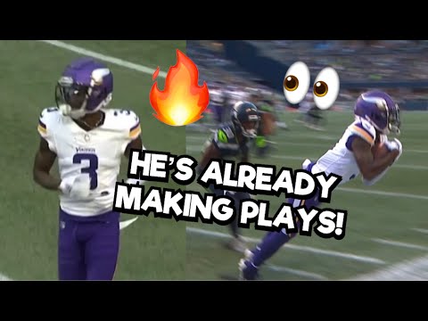 Jordan Addison NFL DEBUT Vs Seahawks 🔥 Vikings Vs Seahawks NFL Preseason highlights