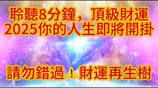 ⚠️ 金錢 冥想 【顯化加速100倍 財富再生金錢樹】㊗️2025人生開掛㊗️讓你的家和環境被金水財氣包圍 ㊗️接正財運 偏財運㊗️不看就錯過的金錢祝福㊗️貧窮的業力會被沖刷乾淨㊗️財氣來！這太瘋狂！