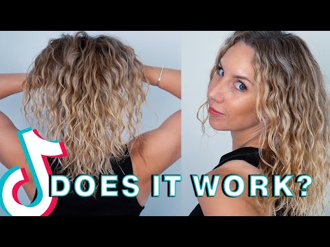 Viral Tik Tok Curly Hair Routine on Wavy Hair