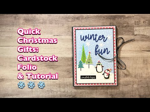 Use those scraps- Cardstock Folio & Tutorial | PhotoPlay SnowDay Collection