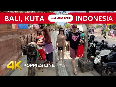 Explore KUTA BALI Indonesia 🇮🇩 WALKING Tour Bali 4K