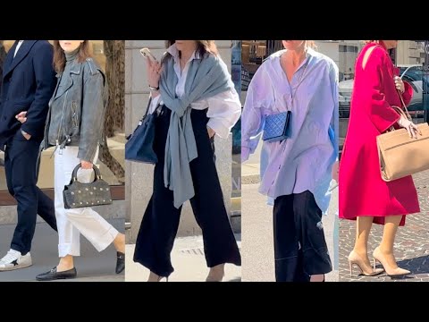 WEARABLE SPRING 2024 FASHION TRENDS 🇮🇹MILAN STREET STYLE ☀️CURRENT FASHION 🛍️City Walk #vogue