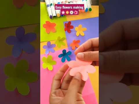 How to make paper flower #papercraft #paperflower #easy #papercrafts #diy 🌺❤️🌸#ytshorts #trending