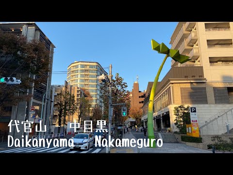 4K a-Ride&Walk around in Tokyo Daikanyama - Nakameguro (PM) 東京 代官山 - 中目黒 (夕方)