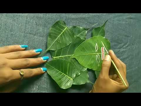 easy and beautiful leaf ganesha ji making at home #happyganeshchaturthi #handmade #viral #leafcraft