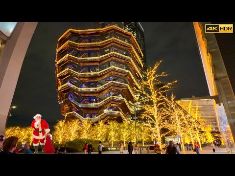 New York City 2024 Early Christmas Lights Tour | Bella Abzug Park | Hudson Yards & Macy’s