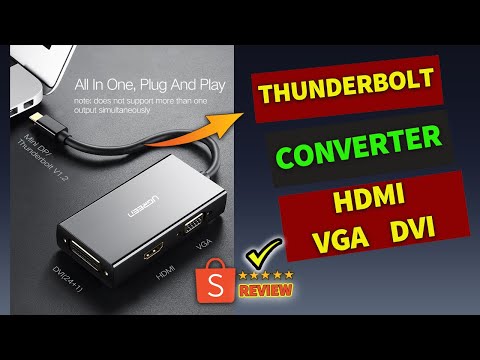 Ugreen 3in 1 Mini DP Thunderbolt 2 to HDMI VGA DVI Product Review #shopee