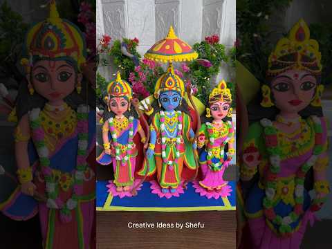 DIY clay Ram Lakshman & Sita idol #shorts