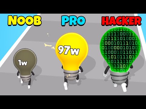 NOOB vs PRO vs HACKER - Watt The Bulb