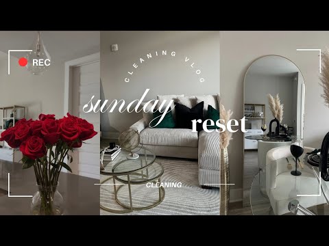 Sunday Rest Vlog | cleaning my apartment+ laundry + organizing