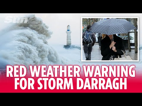 Storm Darragh to pummel Scotland with rain, wind & SNOW as rare RED WARNING issued