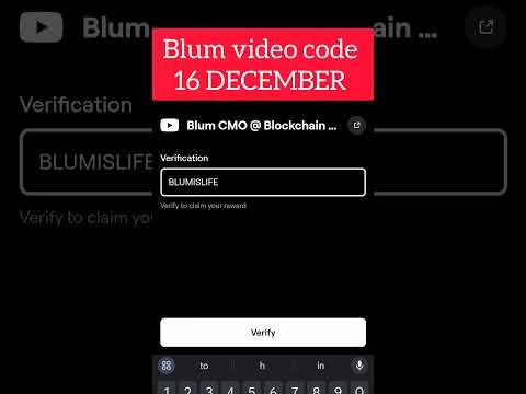 BLUM 16 DECEMBER VIDEO CODES || BLUM LISTING SOON