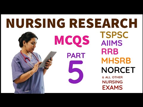 Nursing research exam questions and answers for norcet RRB and all other staff nurse exams part 5