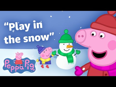 Peppa & George Make A Marvellous Snowman | Peppa Pig