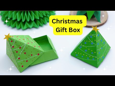 DIY MINI PAPER Christmas GIFT BOX / Paper Craft / Easy Origami  Gift Box DIY / Gift Ideas #christmas