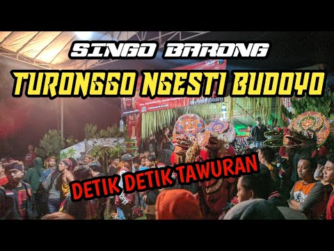 "TURONGGO NGESTI BUDOYO" detik detik singo barong di lempari petasan