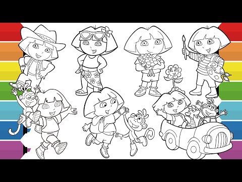 Dora The Explorer & Boots  Coloring Pages