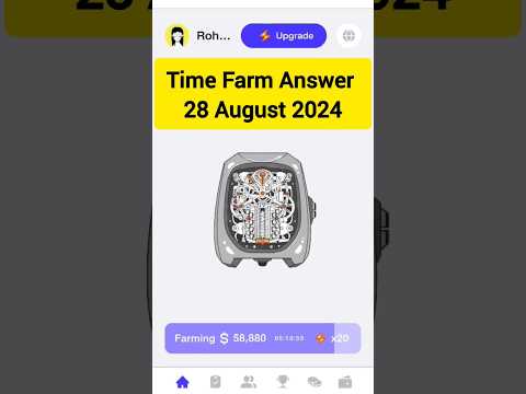 Time Farm Answer 28 August 2024 #timefarm #dailycombo